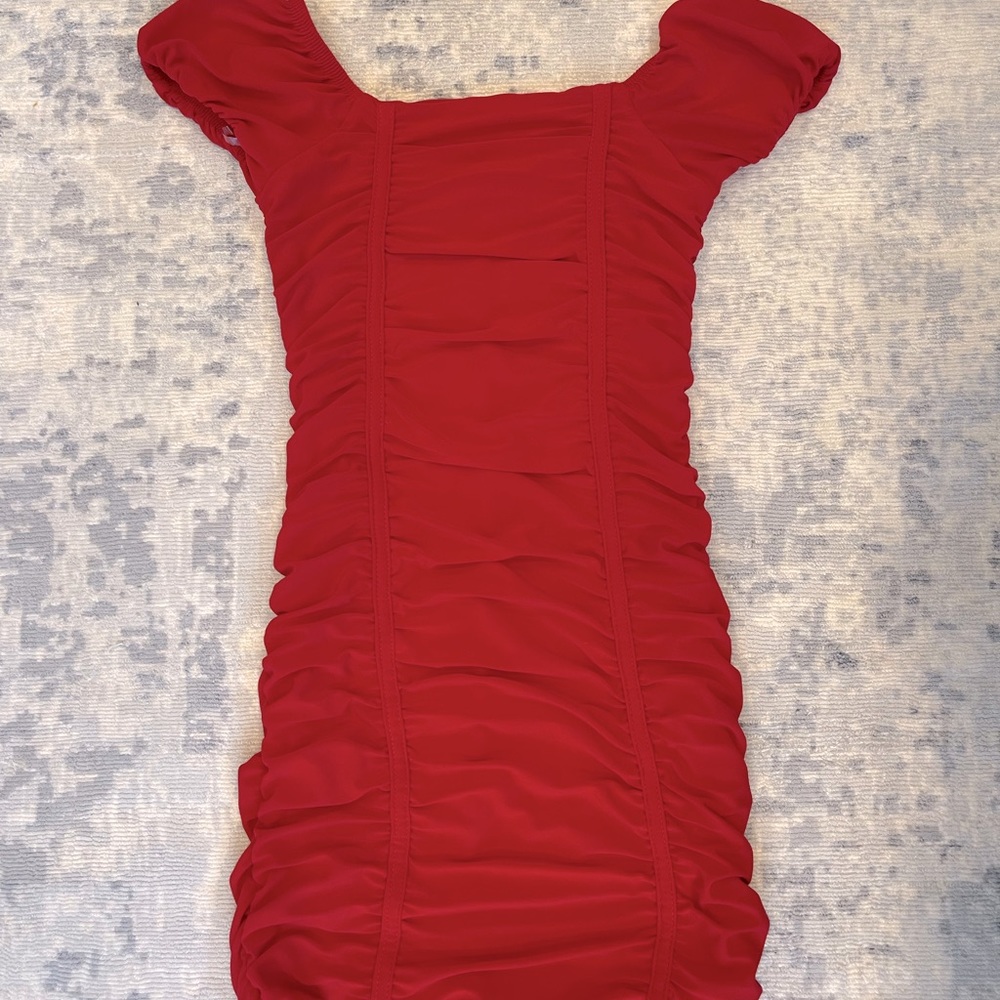 Cheryl Kids Amelia Dress, Size Medium 10/12, Red, Made in USA